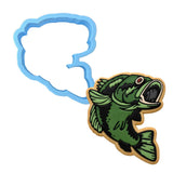 Bass Cookie Cutter | Stamp | Stencil #1 Boys/ Army / Outdoorsman Cookie Cutter Lady MINI - 2 Inches (5cm) Cookie Cutter ONLY (Outline) 