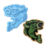 Bass Cookie Cutter | Stamp | Stencil #1 Boys/ Army / Outdoorsman Cookie Cutter Lady MINI - 2 Inches (5cm) Stamp ONLY 