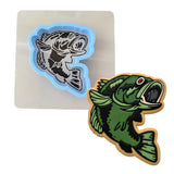 Bass Cookie Cutter | Stamp | Stencil #1 Boys/ Army / Outdoorsman Cookie Cutter Lady MINI - 2 Inches (5cm) **BUNDLE** Cutter + Stencil 