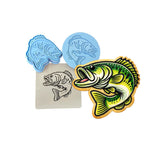 Bass Green 1 Cookie Cutter | Stamp | Stencil - SHARP EDGES - FAST Shipping - Choose Your Own Size! #1 Cookie Cutter Lady LITTLE - 3 Inches (7.62cm) **FULL SET BUNDLE** Cutter + Stamp + Stencil + Debosser **BEST DEAL** 
