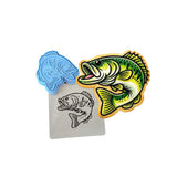 Bass Green 1 Cookie Cutter | Stamp | Stencil - SHARP EDGES - FAST Shipping - Choose Your Own Size! #1 Cookie Cutter Lady LITTLE - 3 Inches (7.62cm) **BUNDLE** Cutter + Stamp + Stencil 
