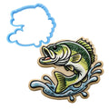 Bass Splash 1 Cookie Cutter | Stamp | Stencil - SHARP EDGES - FAST Shipping - Choose Your Own Size! #1 Cookie Cutter Lady LITTLE - 3 Inches (7.62cm) Cookie Cutter ONLY (Outline) 