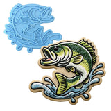 Bass Splash 1 Cookie Cutter | Stamp | Stencil - SHARP EDGES - FAST Shipping - Choose Your Own Size! #1 Cookie Cutter Lady LITTLE - 3 Inches (7.62cm) Stamp ONLY 