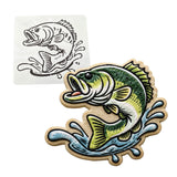 Bass Splash 1 Cookie Cutter | Stamp | Stencil - SHARP EDGES - FAST Shipping - Choose Your Own Size! #1 Cookie Cutter Lady LITTLE - 3 Inches (7.62cm) Stencil ONLY 