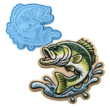 Bass Splash 1 Cookie Cutter | Stamp | Stencil - SHARP EDGES - FAST Shipping - Choose Your Own Size! #1 Cookie Cutter Lady LITTLE - 3 Inches (7.62cm) **BUNDLE** Cutter + Stamp 