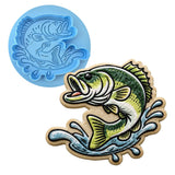 Bass Splash 1 Cookie Cutter | Stamp | Stencil - SHARP EDGES - FAST Shipping - Choose Your Own Size! #1 Cookie Cutter Lady LITTLE - 3 Inches (7.62cm) **BUNDLE** Cutter + Debosser 