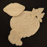 Be Mine Valentine Heart Cookie Cutter | Stamp | Stencil Wedding / Baby / V Day Cookie Cutter Lady 