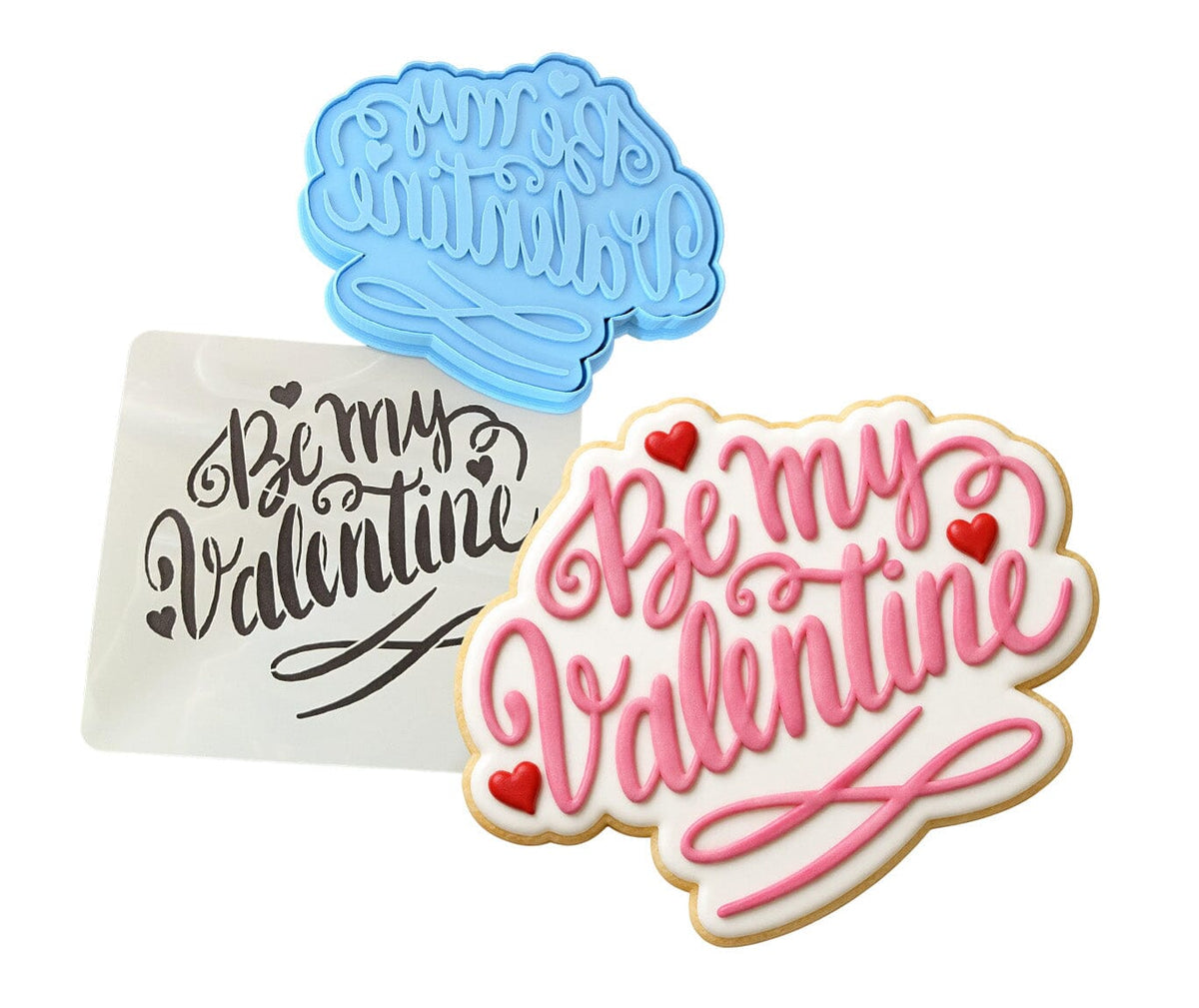 Be My Valentine Cookie Cutter | Stamp | Stencil #1 Wedding / Baby / V Day Cookie Cutter Lady 