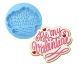 Be My Valentine Cookie Cutter | Stamp | Stencil #1 Wedding / Baby / V Day Cookie Cutter Lady MINI - 2 Inches (5cm) **BUNDLE** Cutter + Debosser 