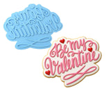 Be My Valentine Cookie Cutter | Stamp | Stencil #1 Wedding / Baby / V Day Cookie Cutter Lady MINI - 2 Inches (5cm) Stamp ONLY 