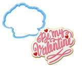 Be My Valentine Cookie Cutter | Stamp | Stencil #1 Wedding / Baby / V Day Cookie Cutter Lady MINI - 2 Inches (5cm) Cookie Cutter ONLY (Outline) 