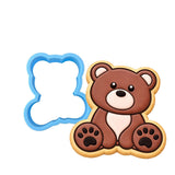 Bear Body Cookie Cutter | Stamp | Stencil #1 Wedding / Baby / V Day Cookie Cutter Lady MINI - 2 Inches (5cm) Cookie Cutter ONLY (Outline) 