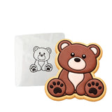 Bear Body Cookie Cutter | Stamp | Stencil #1 Wedding / Baby / V Day Cookie Cutter Lady MINI - 2 Inches (5cm) Stencil ONLY 