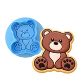 Bear Body Cookie Cutter | Stamp | Stencil #1 Wedding / Baby / V Day Cookie Cutter Lady MINI - 2 Inches (5cm) **BUNDLE** Cutter + Debosser 