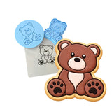Bear Body Cookie Cutter | Stamp | Stencil #1 Wedding / Baby / V Day Cookie Cutter Lady MINI - 2 Inches (5cm) **FULL SET BUNDLE** Cutter + Stamp + Stencil + Debosser **BEST DEAL** 