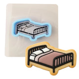 Bed Cookie Cutter | Stamp | Stencil #1 Bachelorette & Bachelor Cookie Cutter Lady MINI - 2 Inches (5cm) **BUNDLE** Cutter + Stencil 
