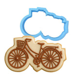 Bicycle Cookie Cutter | Stamp | Stencil #1 Easter / Spring / Flower Cookie Cutter Lady 2 Inch Small Cupcake Cutter Only No