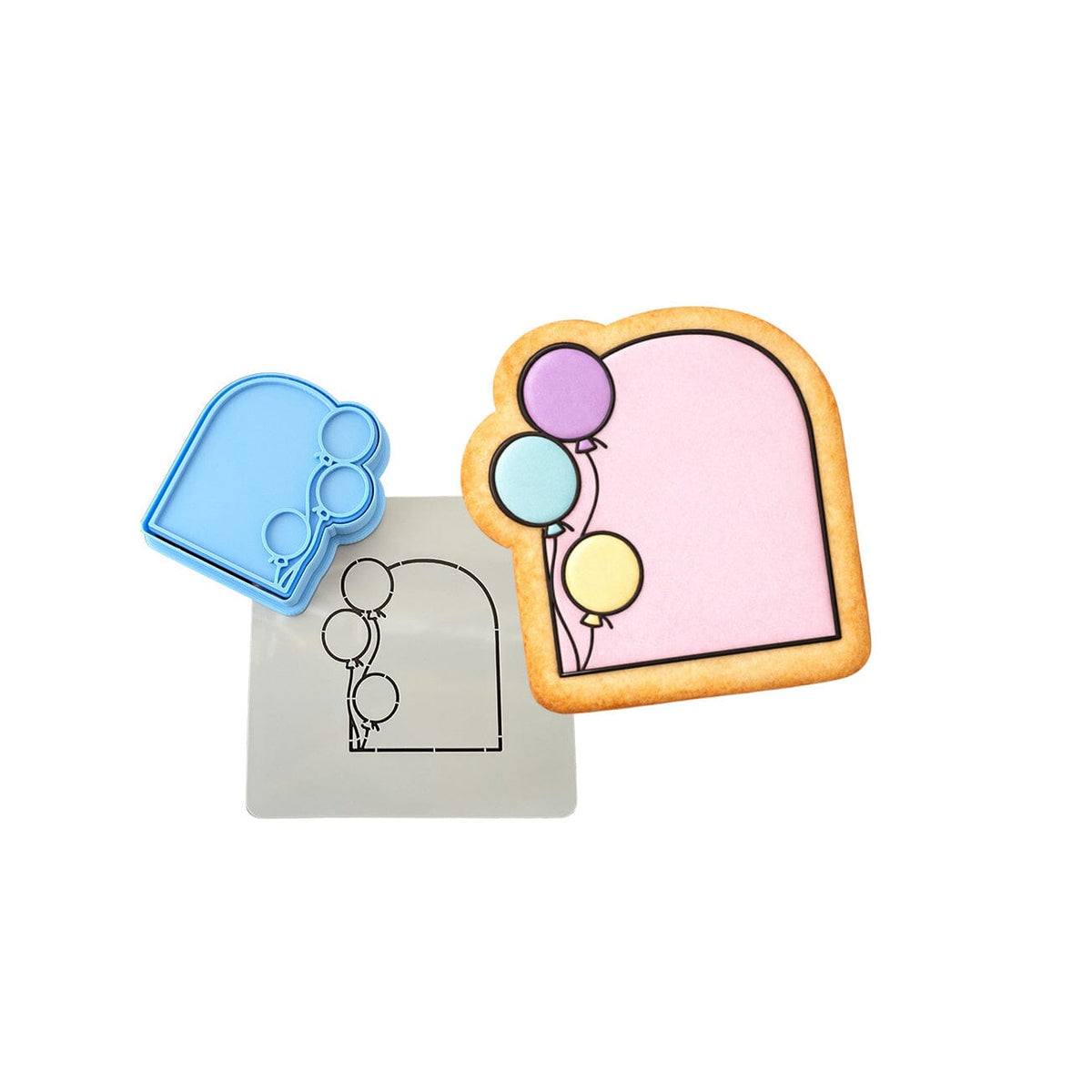 Birthday Balloon Arch 1 Cookie Cutter | Stamp | Stencil - SHARP EDGES - FAST Shipping - Choose Your Own Size! #1 Cookie Cutter Lady LITTLE - 3 Inches (7.62cm) **BUNDLE** Cutter + Stamp + Stencil 