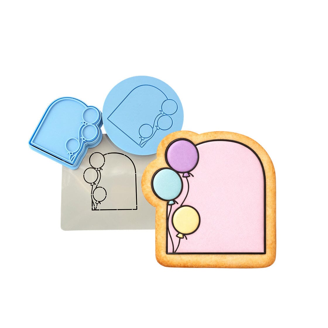 Birthday Balloon Arch 1 Cookie Cutter | Stamp | Stencil - SHARP EDGES - FAST Shipping - Choose Your Own Size! #1 Cookie Cutter Lady LITTLE - 3 Inches (7.62cm) **FULL SET BUNDLE** Cutter + Stamp + Stencil + Debosser **BEST DEAL** 