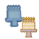 Birthday Cake on Platter Cookie Cutter | Stamp | Stencil - SHARP EDGES - FAST Shipping - Choose Your Own Size! #1 Cookie Cutter Lady LITTLE - 3 Inches (7.62cm) **BUNDLE** Cutter + Stamp 