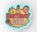 a birthday girl sticker on a white background