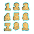 Birthday Number Cookie Cutter | Stamp | Stencil | Debosser Set. Any Size. Any Style. birthday Cookie Cutter Lady 