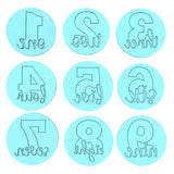 Birthday Number Cookie Cutter | Stamp | Stencil | Debosser Set. Any Size. Any Style. birthday Cookie Cutter Lady MINI - 2 Inches (5cm) Debosser ONLY Set 