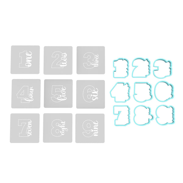 Sideways Numbers Birthday Number Sideways Cookie Cutter | Stamp | Stencil | Debosser Set ...