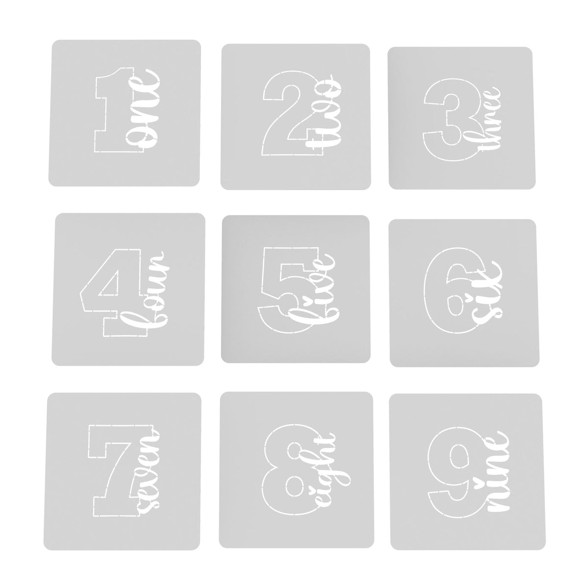 Birthday Number Sideways Cookie Cutter | Stamp | Stencil | Debosser Set. Any Size. Any Style. birthday Cookie Cutter Lady MINI - 2 Inches (5cm) Stencil ONLY Set 
