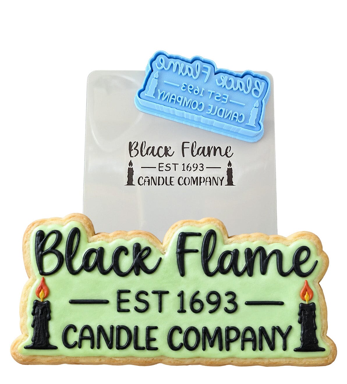 Black Flame Candle Company Cookie Cutter | Stamp | Stencil #1 Halloween / Fall Cookie Cutter Lady 