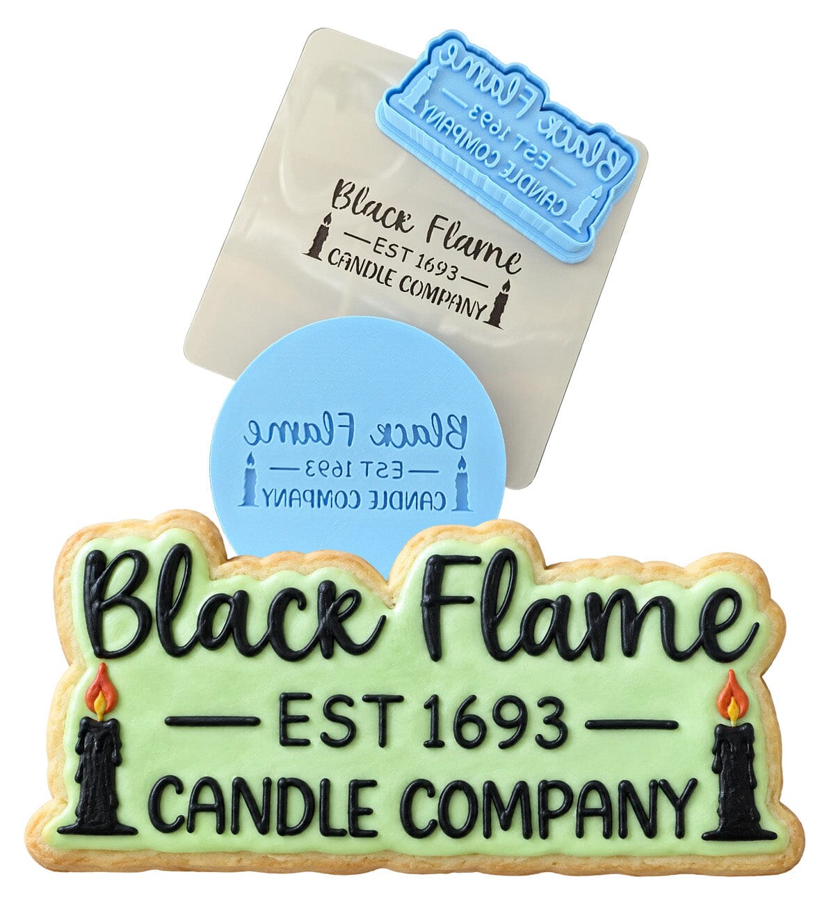 Black Flame Candle Company Cookie Cutter | Stamp | Stencil #1 Halloween / Fall Cookie Cutter Lady MINI - 2 Inches (5cm) **FULL SET BUNDLE** Cutter + Stamp + Stencil + Debosser **BEST DEAL** 