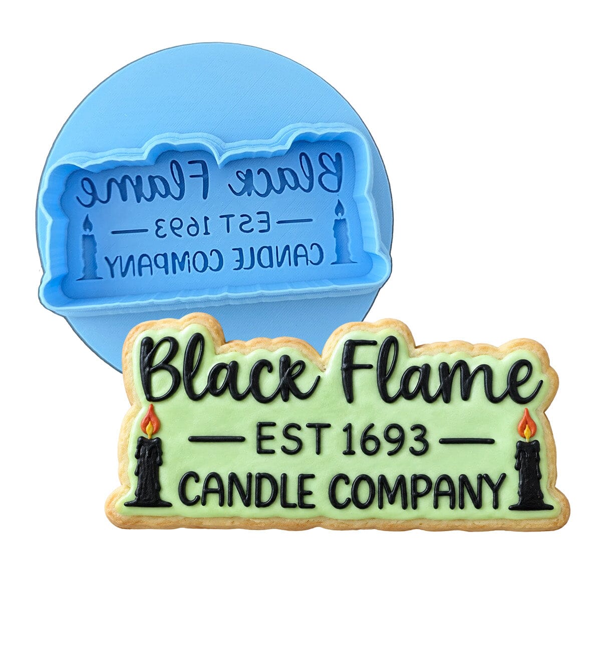 Black Flame Candle Company Cookie Cutter | Stamp | Stencil #1 Halloween / Fall Cookie Cutter Lady MINI - 2 Inches (5cm) **BUNDLE** Cutter + Debosser 