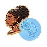 Black Girl Beautiful Cookie Cutter | Stamp | Stencil - SHARP EDGES - FAST Shipping - Choose Your Own Size! #2 Cookie Cutter Lady LITTLE - 3 Inches (7.62cm) Debosser ONLY 