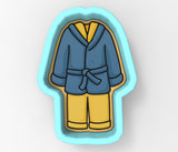 Blue Bathrobe Set Cookie Cutter | Stamp | Stencil - SHARP EDGES - FAST Shipping - Choose Your Own Size! #1