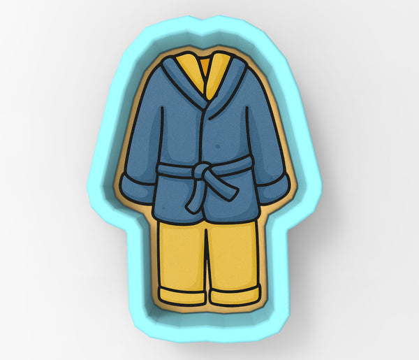 Blue Bathrobe Set Cookie Cutter | Stamp | Stencil - SHARP EDGES - FAST Shipping - Choose Your Own Size! #1