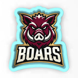 a sticker with the word boars on it
