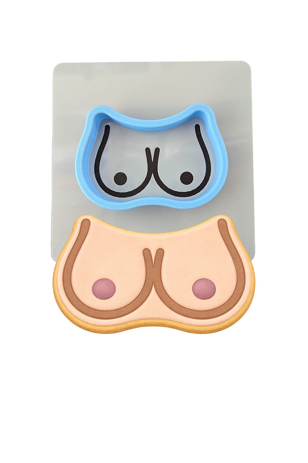 Boobs Cookie Cutter | Stamp | Stencil #5 Bachelorette & Bachelor Cookie Cutter Lady MINI - 2 Inches (5cm) **BUNDLE** Cutter + Stencil 
