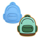 Bookbag Cookie Cutter | Stamp | Stencil #2 School / Grad Cookie Cutter Lady MINI - 2 Inches (5cm) Stamp ONLY 