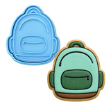 Bookbag Cookie Cutter | Stamp | Stencil #2 School / Grad Cookie Cutter Lady MINI - 2 Inches (5cm) **BUNDLE** Cutter + Stamp 