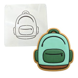Bookbag Cookie Cutter | Stamp | Stencil #2 School / Grad Cookie Cutter Lady MINI - 2 Inches (5cm) Stencil ONLY 