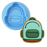 Bookbag Cookie Cutter | Stamp | Stencil #2 School / Grad Cookie Cutter Lady MINI - 2 Inches (5cm) **BUNDLE** Cutter + Debosser 