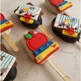 Books and Apple School Cookie Cutter | Stamp | Stencil #1 School / Grad Cookie Cutter Lady 