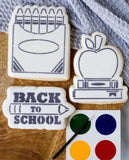 Books and Apple School Cookie Cutter | Stamp | Stencil #1 School / Grad Cookie Cutter Lady 