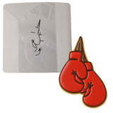 Boxing Gloves Hanging Cookie Cutter Outline & Stamp Sports Cookie Cutter Lady 