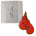 Boxing Gloves Hanging Cookie Cutter Outline & Stamp Sports Cookie Cutter Lady MINI - 2 Inches (5cm) Stencil ONLY 