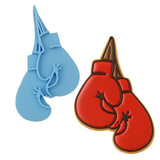 Boxing Gloves Hanging Cookie Cutter Outline & Stamp Sports Cookie Cutter Lady MINI - 2 Inches (5cm) Stamp ONLY 