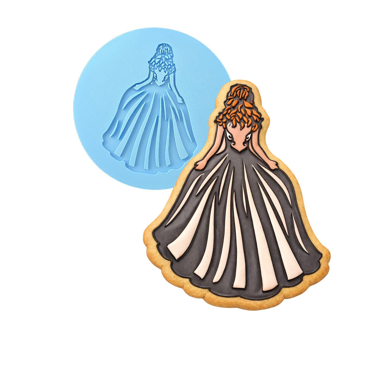 Bride in Dress Cookie Cutter | Stamp | Stencil #2 Wedding / Baby / V Day Cookie Cutter Lady MINI - 2 Inches (5cm) Debosser ONLY 