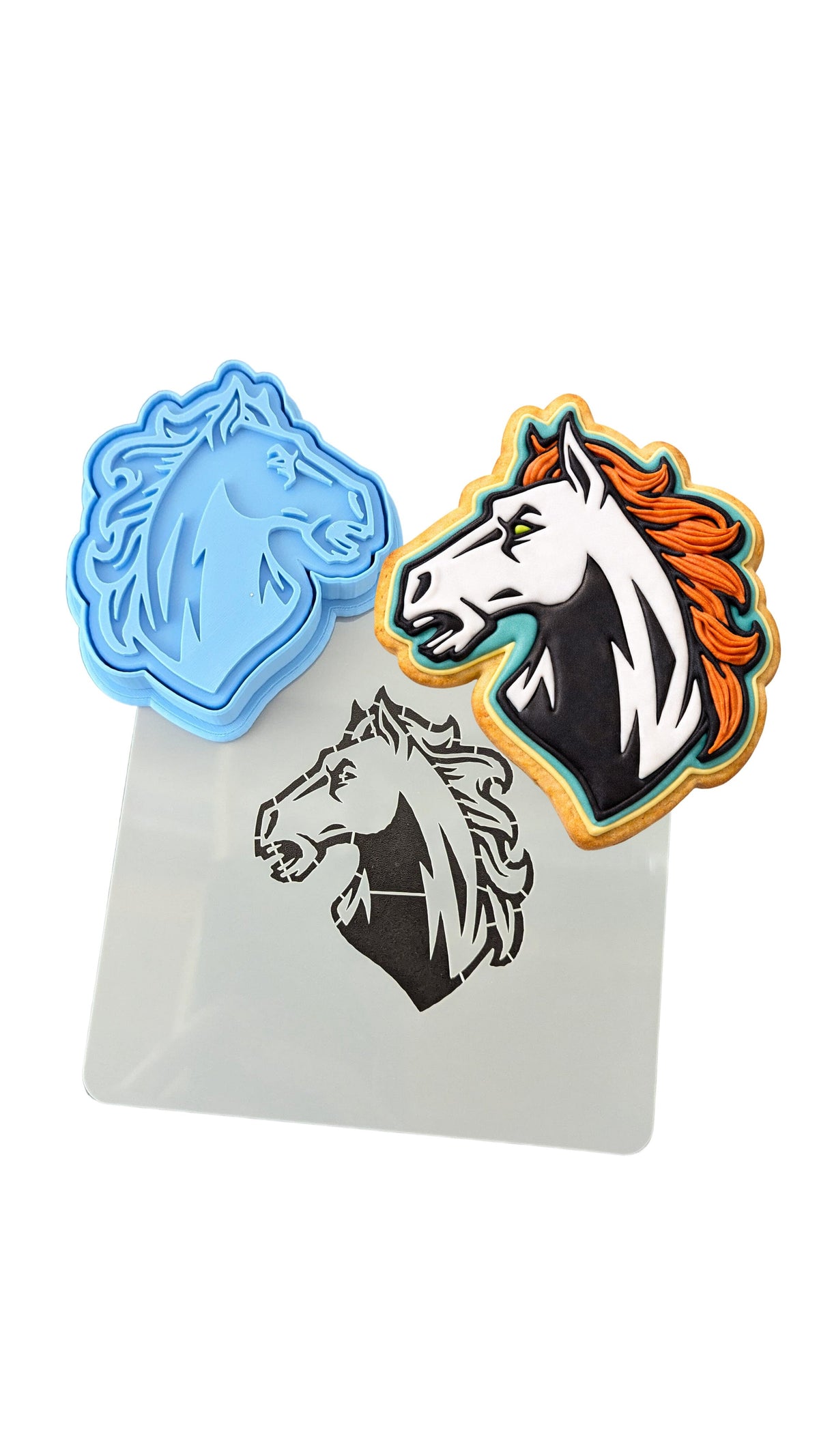 Bronco Cookie Cutter | Stamp | Stencil #1 Animals & Dinosaurs Cookie Cutter Lady 