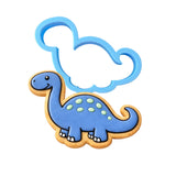 Brontosaurus Dinosaur Cute Cookie Cutter | Stamp | Stencil #1 Animals & Dinosaurs Cookie Cutter Lady MINI - 2 Inches (5cm) Cookie Cutter ONLY (Outline) 