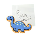 Brontosaurus Dinosaur Cute Cookie Cutter | Stamp | Stencil #1 Animals & Dinosaurs Cookie Cutter Lady MINI - 2 Inches (5cm) Stencil ONLY 